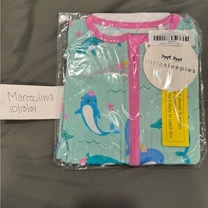 Little Sleepies Dolphin Dance Zippie 2T